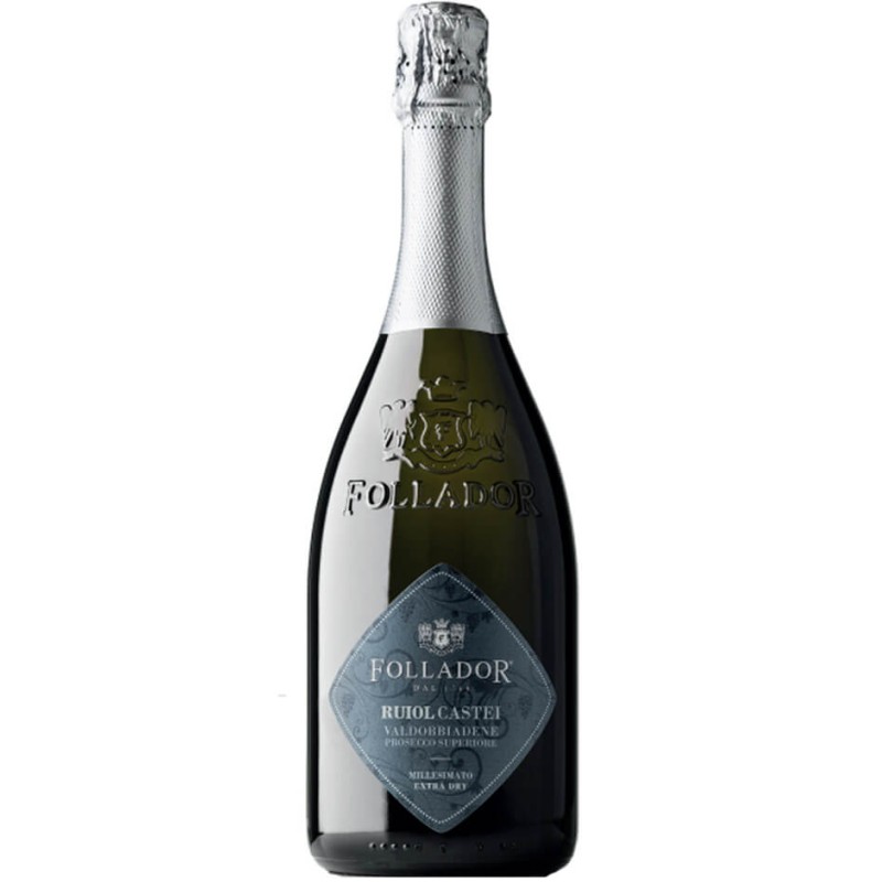 Follador Prosecco Valdobbiadene Superiore DOCg Extra Dry Millesimato Ruiol Castei Follador Prosecco Valdobbiadene Superiore DOCg Extra Dry Millesimato Ruiol Castei